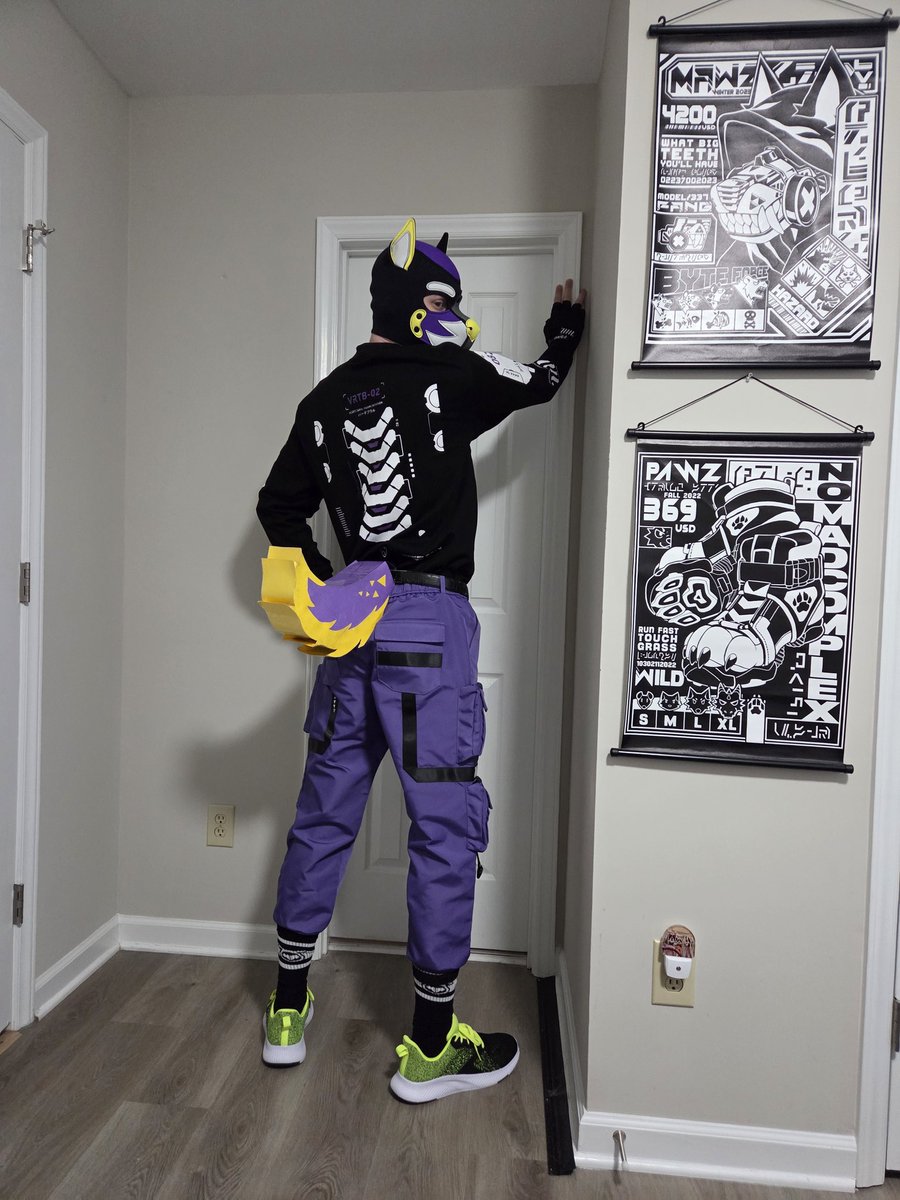 PupArthur1's tweet photo. Getting my outfits ready for #FWA2025 ! Can't wait to meet all you pups, furs and everyone in between!
#pup #pupplay #puplay #gay #gaypup #techwear #club #harness #pupplaycommunity
#puphood #sub #futurepunk #FWA #furry #submissive https://t.co/QLdpu79XrL