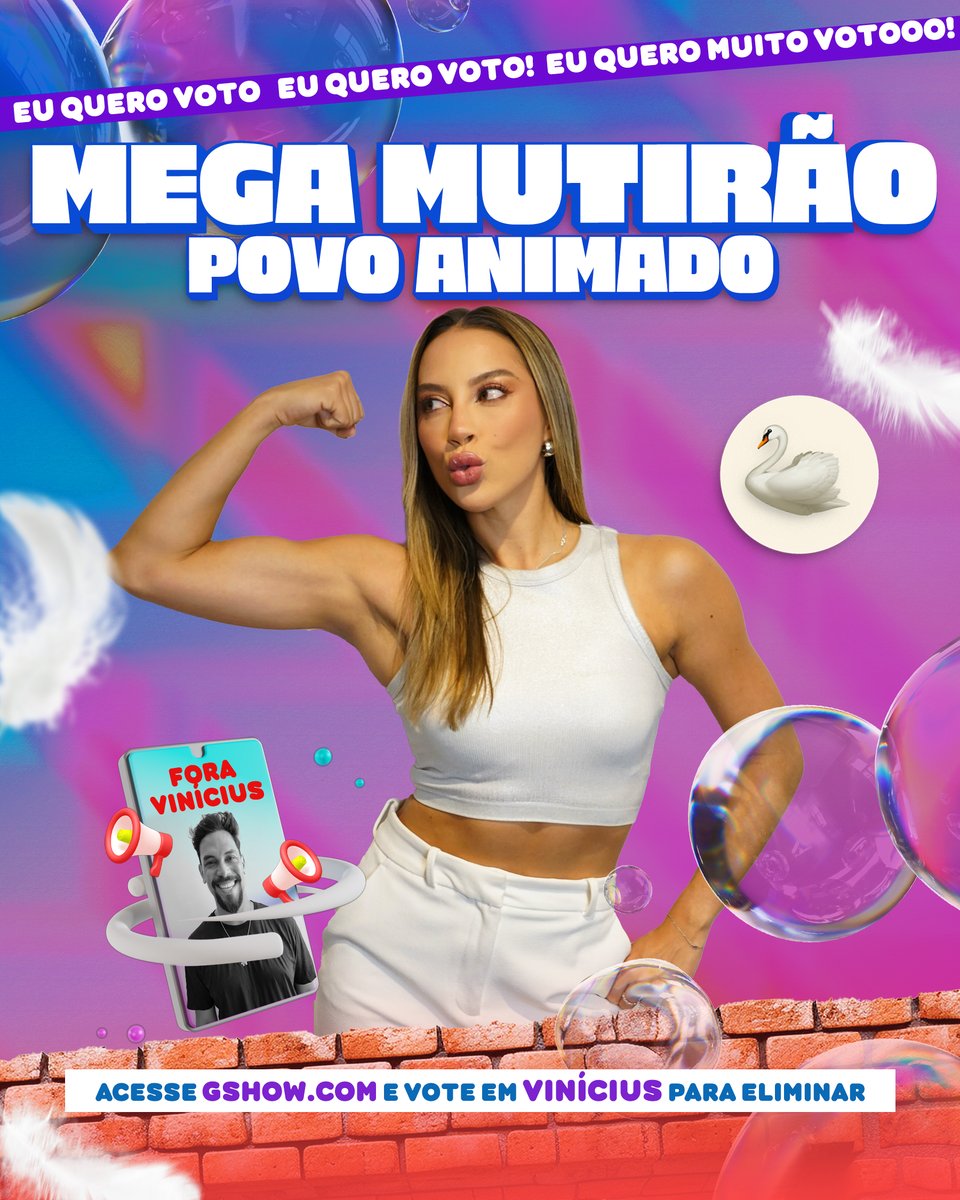 renatasaldanhap's tweet photo. 🦢MEGA MUTIRÃO 'POVO ANIMADO' INICIADO🦢

📥 A cada 10 votos, deposite um EMOJI aqui.
⏰ ENCERRA ÀS 19:00H!
🚨 O voto é pra SAIR, portanto votem no VINÍCIUS!

🎯 META: 70.000 RESPOSTAS.

📲 LINK TORCIDA: https://t.co/LiaOCph8b0

📲 LINK VOTO ÚNICO: https://t.co/nv6DXYqRJR

#FicaRenata #BBB25