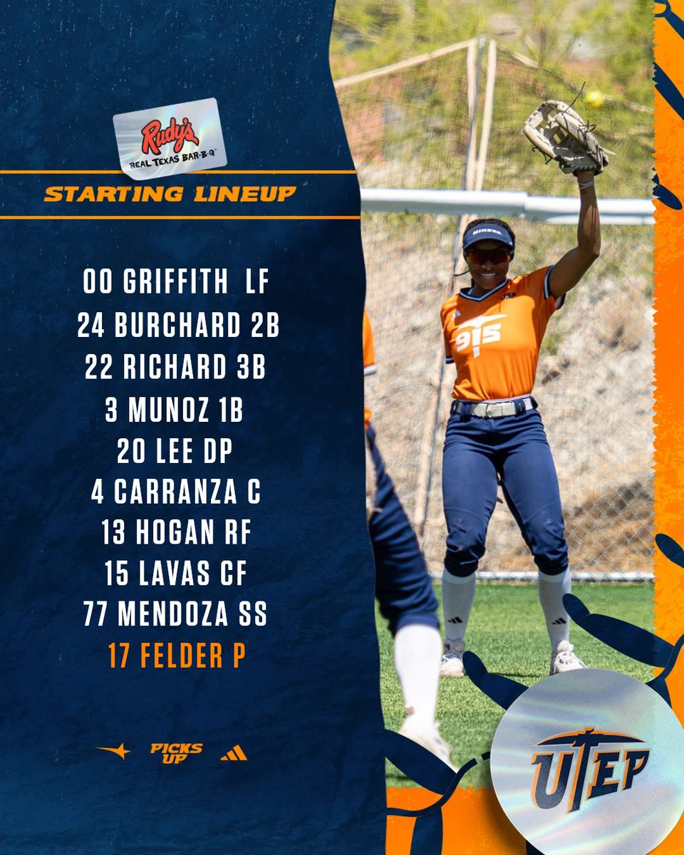 UTEP Softball (@utepsoftball) on Twitter photo ๐ <a href="/rudysbbq/">Rudy's Bar-B-Q</a> ๐๐๐๐๐๐๐๐ ๐๐๐๐๐๐ ๐
๐ Sam Houston
#PicksUp | linktr.ee/utepsoftball ๐ <a href="/rudysbbq/">Rudy's Bar-B-Q</a> ๐๐๐๐๐๐๐๐ ๐๐๐๐๐๐ ๐
๐ Sam Houston
#PicksUp | linktr.ee/utepsoftball
