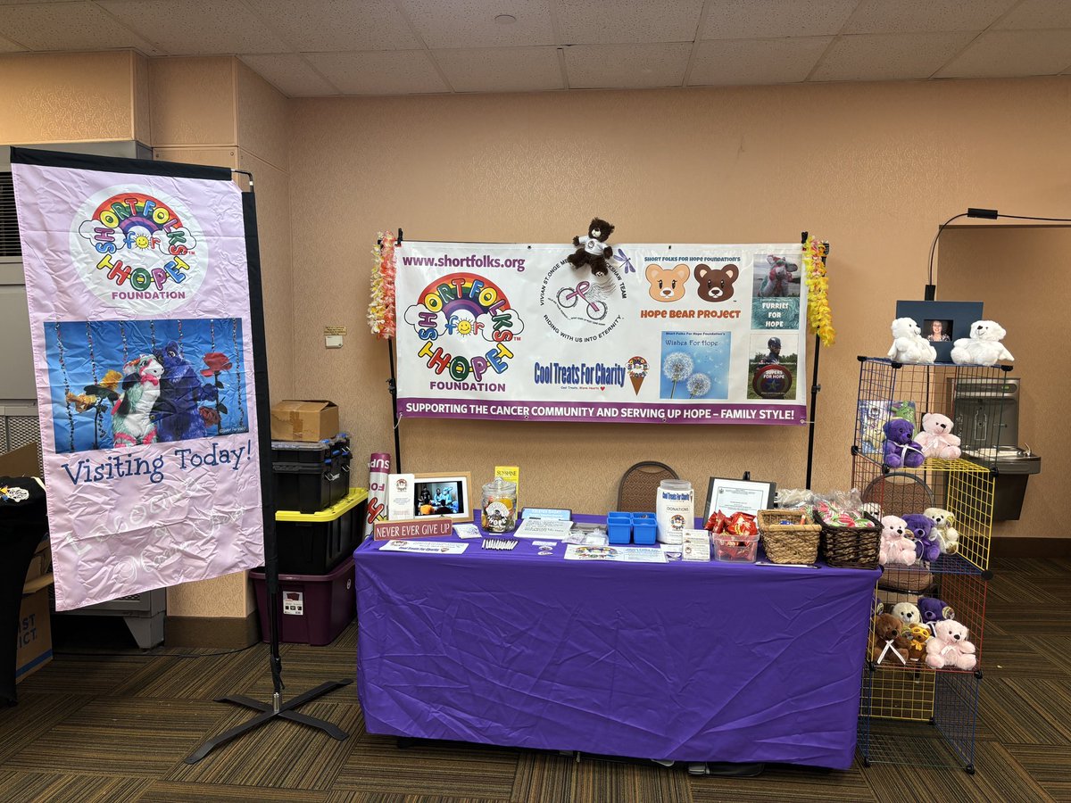 shortfolks's tweet photo. So good to see and visit with folks at @Furcationland 2025!   Grateful for being chosen as the event charity for our third year - thank you for your support! 💜 #FCL2025 https://t.co/JYfM4neIw2