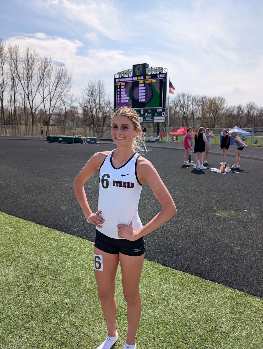 Evelyn Moeller takes down another one.  She sets the new school record in the 1500 with a 4:43.41.  What a race!
