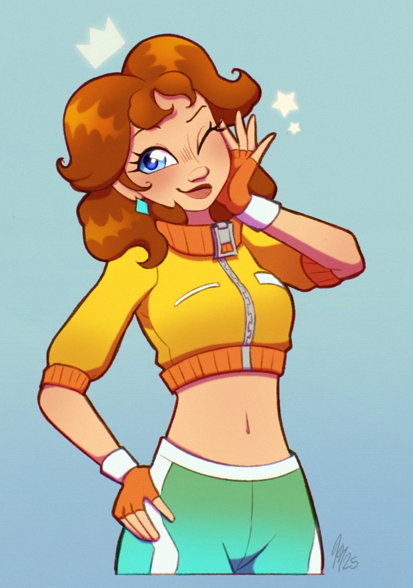 felt like drawing princess Daisy for absolutely no reason