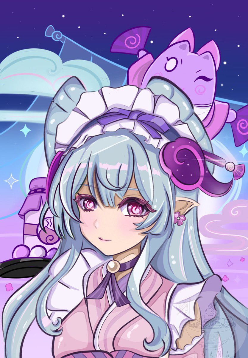 Yumemizuki Mizuki ☁️💜 

I'm so proud of this art so give her love 🫶🏻
#artmoots #GenshinImpact