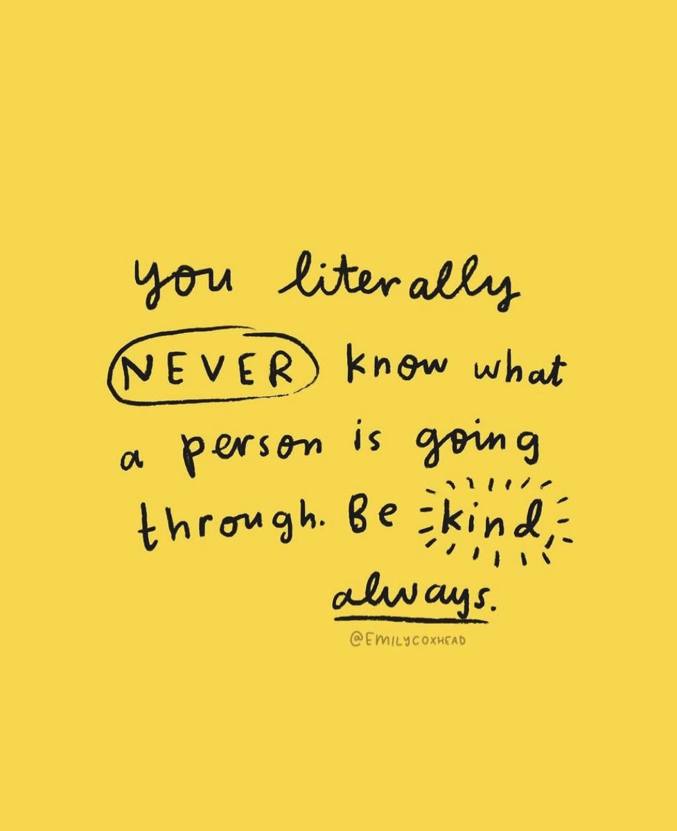 actionhappiness's tweet image. You never really know what a person is going through. Be kind always
Image: @emilycoxhead