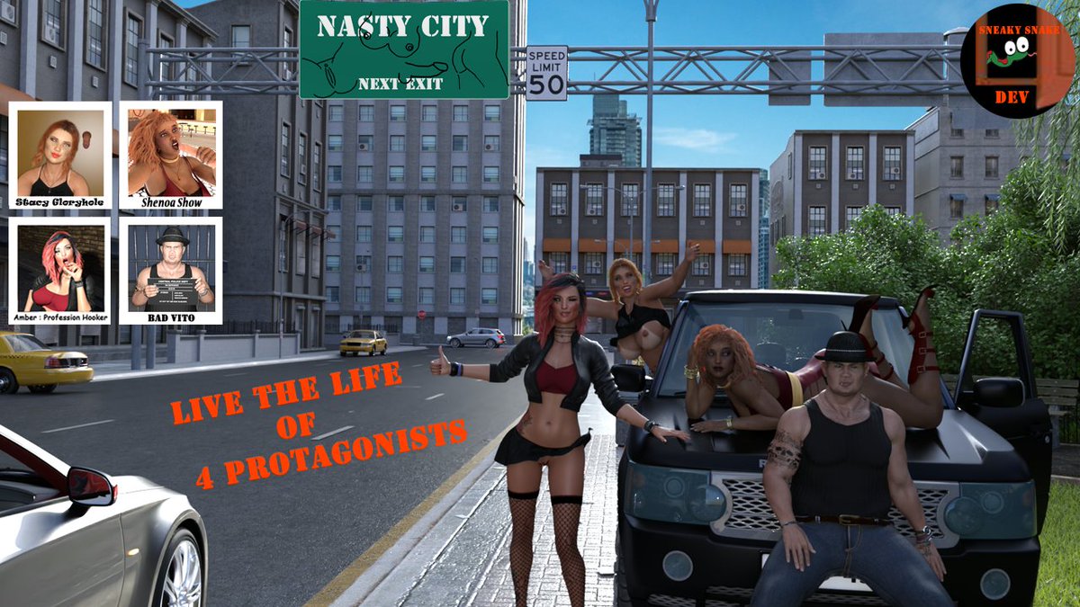 dev_sneaky's tweet photo. A mix of adult vn and adventure elements game.
Multiple unique gameplay in one game !

Nasty City game avalaible here https://t.co/vZ9VGVDRxa https://t.co/sF8WviXRPF
Share and Retweet please 
#sex #gloryhole #nsfwgame #game #adultgame #facial #nsfw
Wellcum to Nasty city ! https://t.co/LWSqIFqqR2