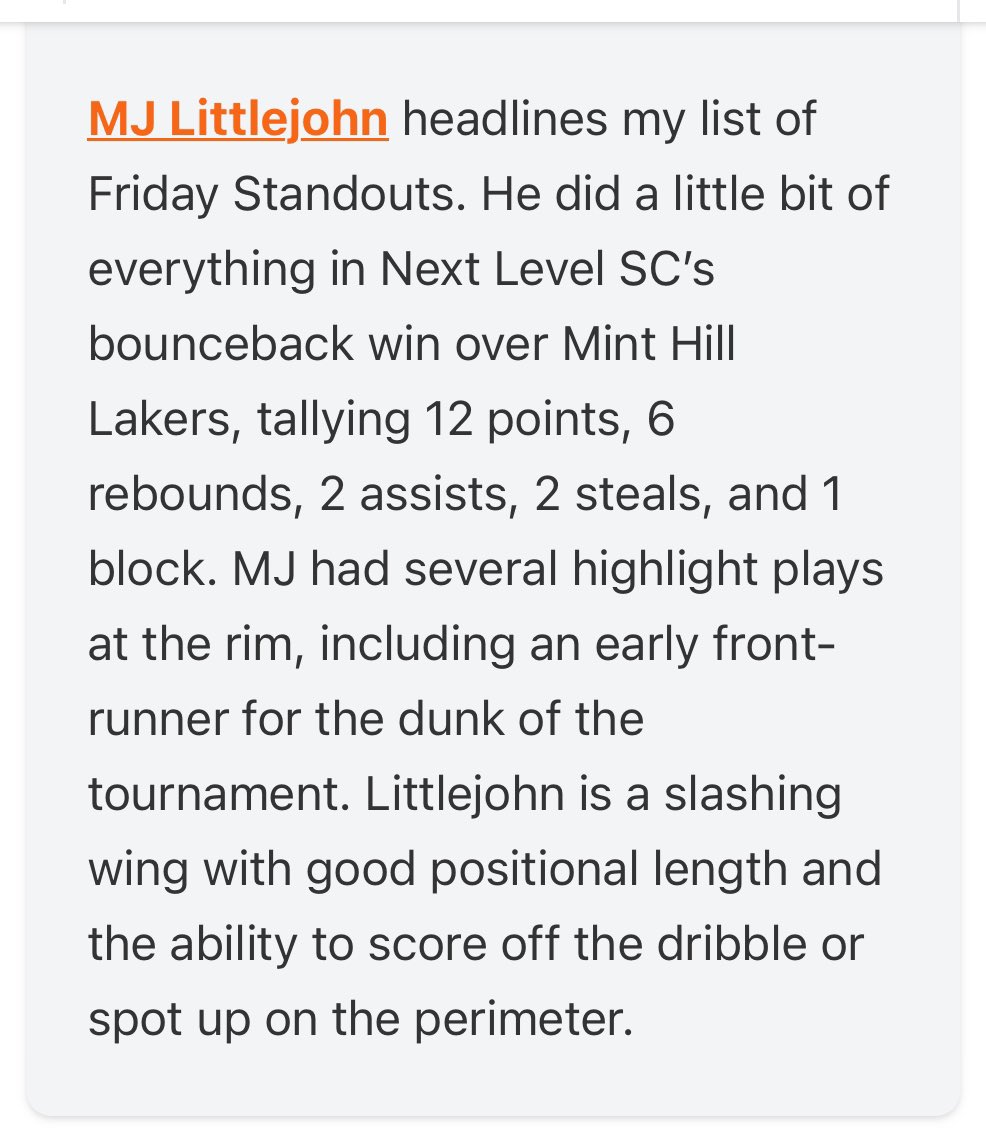 MJ Littlejohn (@littlejohn_mj) on Twitter photo Thank you <a href="/AndrewBaxleySC/">Andrew Baxley</a> for checking me out Friday night. All glory to God!! <a href="/PrepHoopsSC/">Prep Hoops South Carolina</a> <a href="/PhenomExposure/">Phenom_Exposure</a> <a href="/anthonyjh24/">Anthony Hardnett</a> <a href="/asink3000/">Antonio Sinkler</a> <a href="/coachaddie/">Coach Ed Addie</a> <a href="/CoachE_WCCS/">Erik Whaley</a> <a href="/TheNextLevelSC/">Next Level SC</a> Thank you <a href="/AndrewBaxleySC/">Andrew Baxley</a> for checking me out Friday night. All glory to God!! <a href="/PrepHoopsSC/">Prep Hoops South Carolina</a> <a href="/PhenomExposure/">Phenom_Exposure</a> <a href="/anthonyjh24/">Anthony Hardnett</a> <a href="/asink3000/">Antonio Sinkler</a> <a href="/coachaddie/">Coach Ed Addie</a> <a href="/CoachE_WCCS/">Erik Whaley</a> <a href="/TheNextLevelSC/">Next Level SC</a>