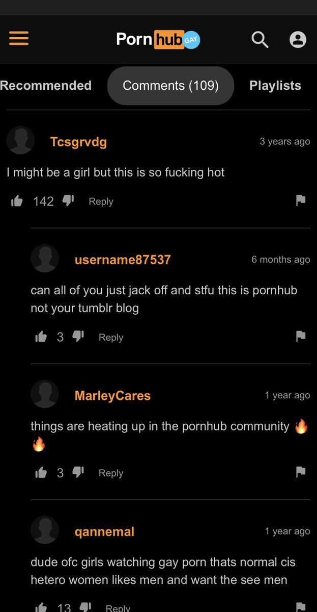 why are people beefing in the Pornhub comment section