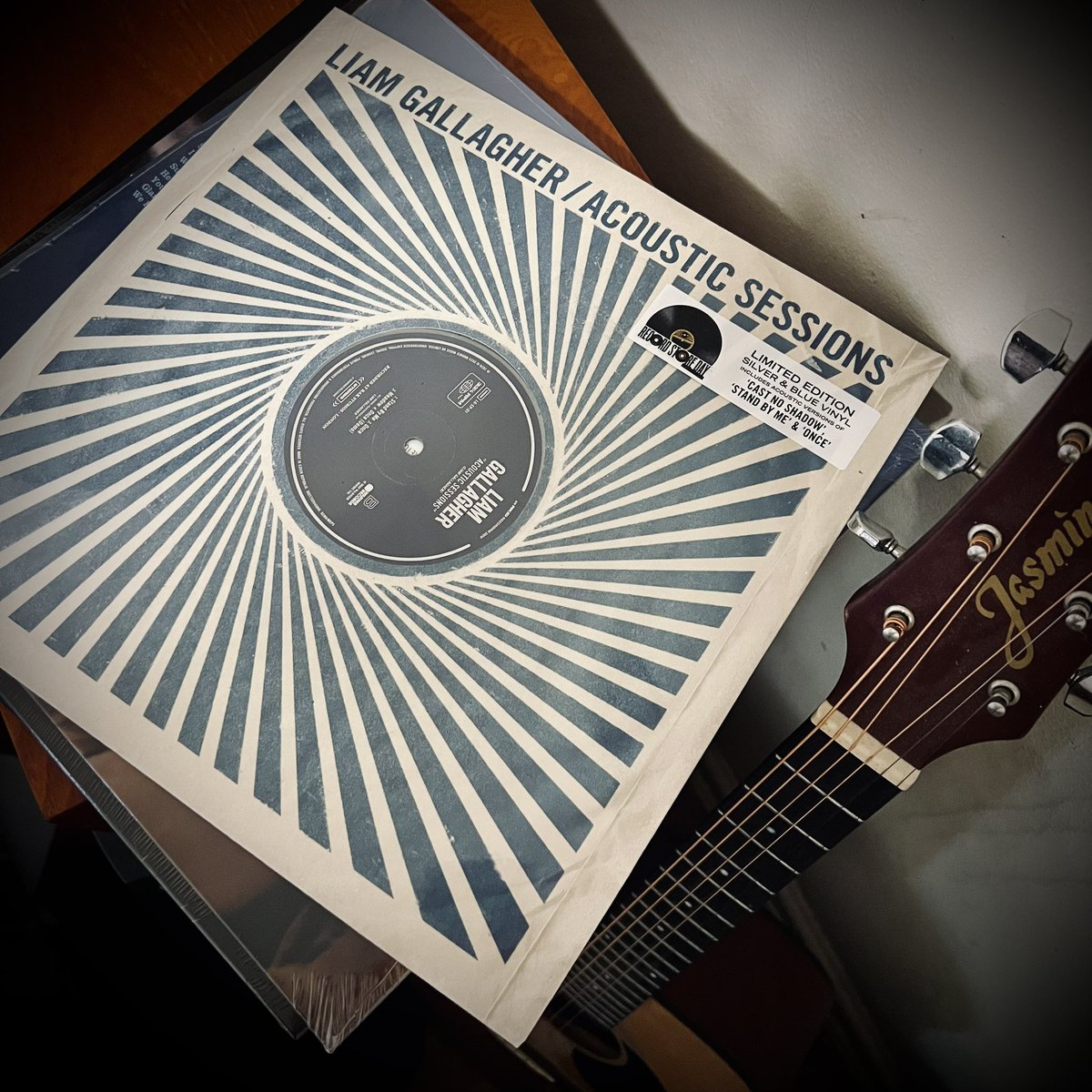 SamKille's tweet photo. If at first you don’t succeed … try another store! Still coming up short searching for 
@Oasis ‘Time Flies,’ but did find #rkid @liamgallagher’s ‘Acoustic Sessions.’

BTW, Labor Day can’t come soon enough — can’t wait to see the reunion show at @MetLifeStadium!

#RSD2025 https://t.co/PJugcVJBQ9