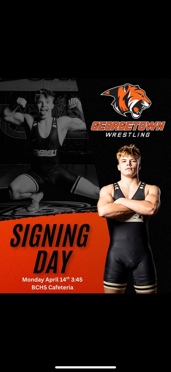 jacksonburger17's tweet photo. Please join me Monday, April 14th at 3:45 to sign my LOI to wrestle at Georgetown!! https://t.co/4KK4pztbzT