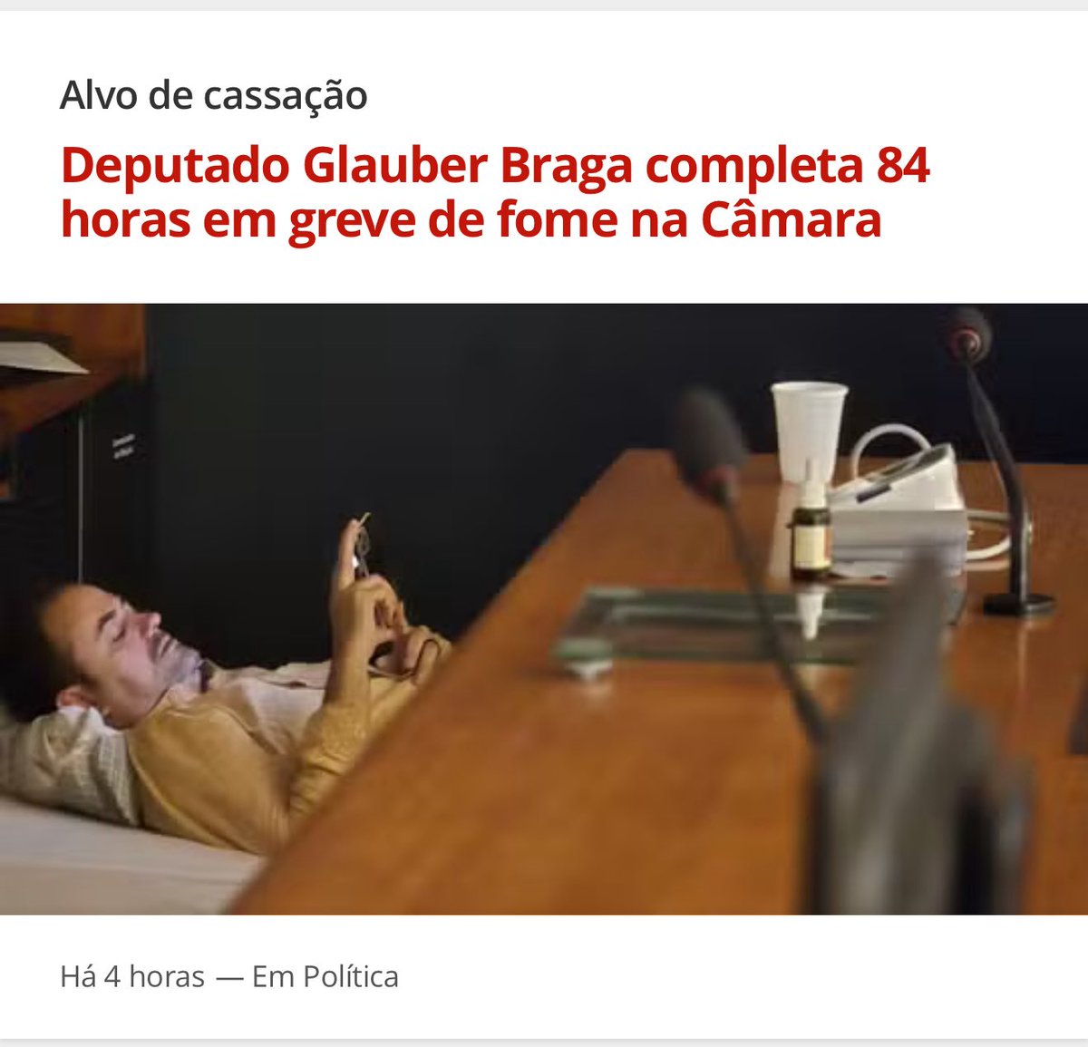 Não vi NENHUM deputado do congresso “mais conservador da história do Brasil” fazendo greve de fome pela liberdade dos presos políticos.