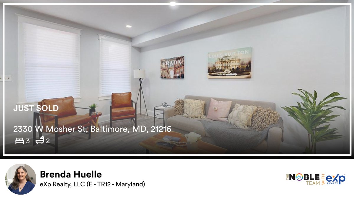 movewithbrenda's tweet photo. 🛌 3 🛀 2
📍 2330 W Mosher St, Baltimore, MD, 21216

My latest sale on RateMyAgent.
MD 659410
https://t.co/yapOtGTTHC

...
#ratemyagent #realestate #eXp_Realty_LLC_E__TR__Maryland https://t.co/nJJzuKT3bp