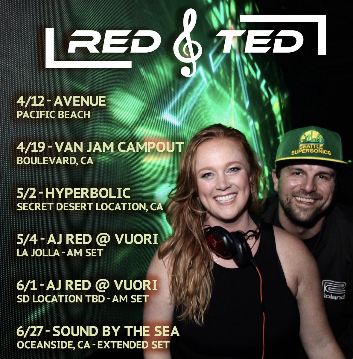Kicking off a string of gigs tonight with our return to <a href="/avenue_pb/">AvenuePB</a>. Details/tickets: REDandTED.com