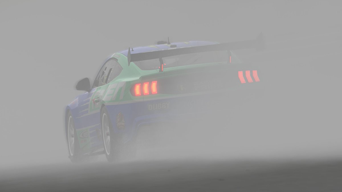 here's what the visibility was like in today's <a href="/VRReSports/">Virtual Reality Racing</a> monsoon round at Okayama :3