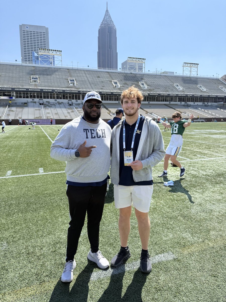 Jack Evitts 2027 TE/EDGE (@jackevitts9) on Twitter photo Great day back in Atlanta. <a href="/GeorgiaTechFB/">Georgia Tech Football</a> #TEI π
<a href="/CoachBrock50/">Nathan Brock</a> <a href="/CodyCollinsGT/">Cody Collins</a> <a href="/CoachAlexMathis/">Coach Alex Mathis</a> <a href="/AFarrersports/">Alex Farrer</a> <a href="/jacketsonline/">Georgia Tech Rivals</a> Great day back in Atlanta. <a href="/GeorgiaTechFB/">Georgia Tech Football</a> #TEI π
<a href="/CoachBrock50/">Nathan Brock</a> <a href="/CodyCollinsGT/">Cody Collins</a> <a href="/CoachAlexMathis/">Coach Alex Mathis</a> <a href="/AFarrersports/">Alex Farrer</a> <a href="/jacketsonline/">Georgia Tech Rivals</a>
