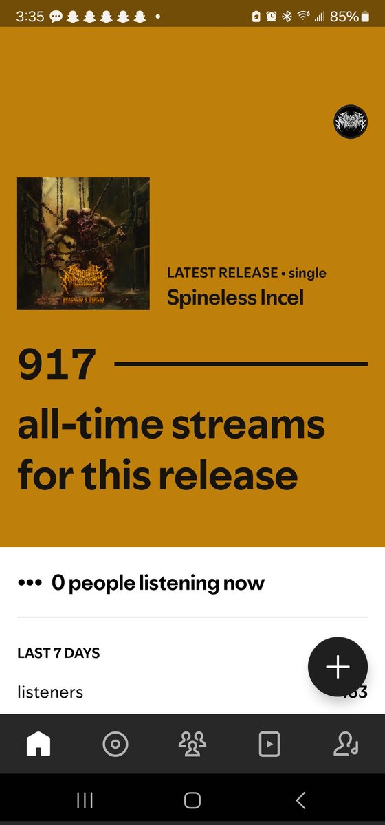 HereticPrevails's tweet image. So close to Bandsaw's first 1k streams on a song. Thank you everyone who has streamed it, showed others, and supported this! I never expected this to be anything at all lol.