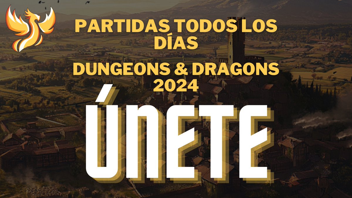 SombraDelFenix's tweet photo. 🎲¿Quieres jugar a D&amp;D pero no encuentras grupo?
🐲Dungeons &amp; Dragons 2024 
🎉+100 jugadores 
📆Partidas en todos los horarios 
📕Campaña compartida entre todos 
¡Únete y juega hoy mismo! ➡️https://t.co/8N9LgQ8Byw

#dnd5e #DungeonsAndDragons #DnD https://t.co/YWDj4JrCsi