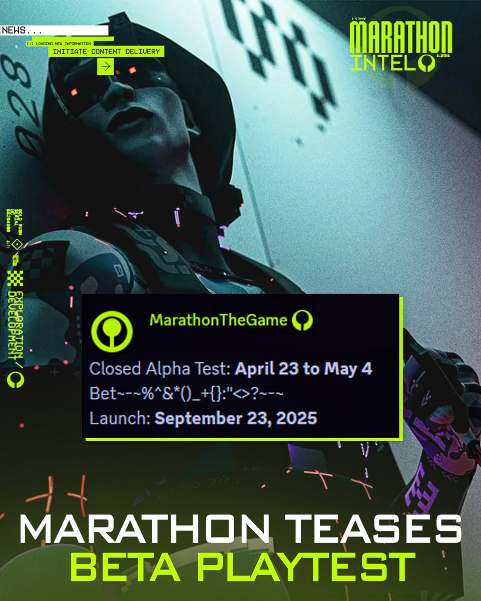 Marathon has teased a Beta Playtest coming in between the Closed Alpha and Launch 👀