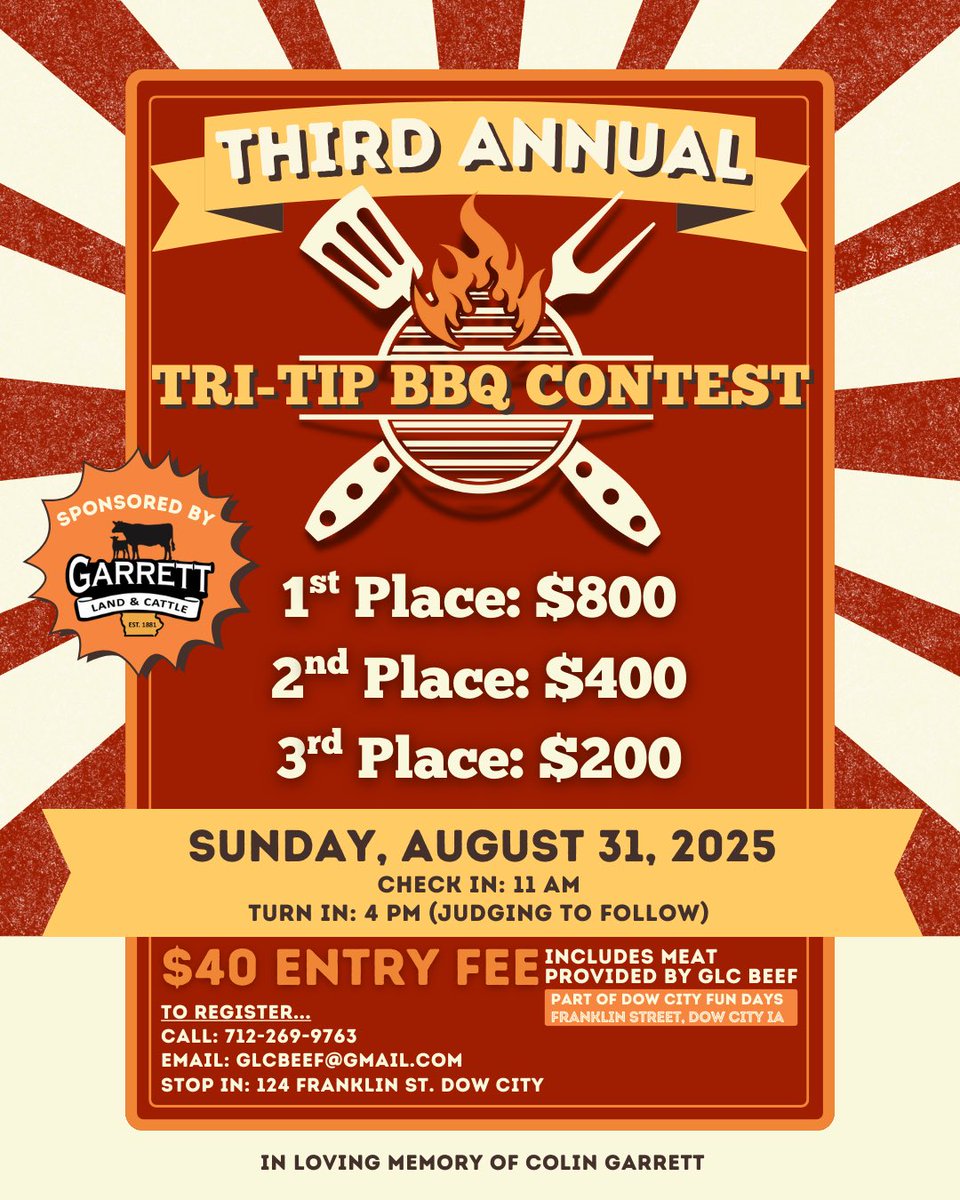 Love to have anyone that wants to compete or just enjoy the day. A lot going on including a car show and out house races.