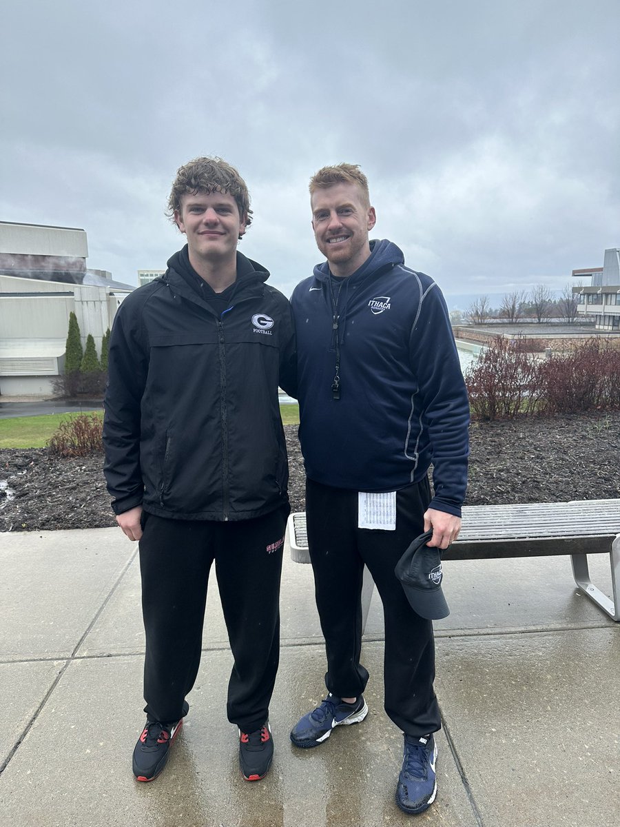 TravisBersch's tweet image. Had a great time visiting Ithaca today to learn about the football program and the campus. Loved the intensity at practice and the facilities. Thank you @CoachTerp_ @MaguireBrandon @IthacaBomberFB