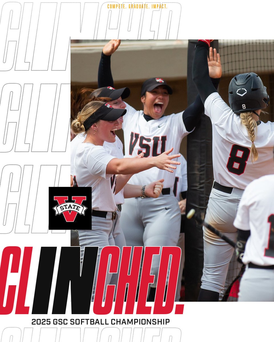 Gulf South Conference (@gulfsouth) on Twitter photo CLINCHED ๐๏ธ
With a win over Lee, <a href="/VState_Softball/">Valdosta State Softball</a> secured up a spot in the 2025 GSC Softball Championship!
#GSCsb | #GSCchamp | #RoadToOxford CLINCHED ๐๏ธ
With a win over Lee, <a href="/VState_Softball/">Valdosta State Softball</a> secured up a spot in the 2025 GSC Softball Championship!
#GSCsb | #GSCchamp | #RoadToOxford