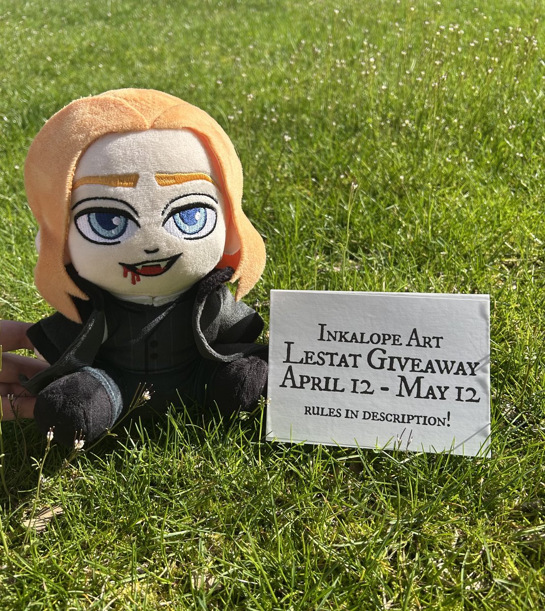 🩸Lestat Giveaway — April 12 - May 12, 2025

Surprise! While doing inventory we found one last Lestat from the previous restock!!

RULES:  

-Must be following me &amp; RT this (don't quote RT) 
-Tag two friends in comments 
-Free USA shipping only (international covers shipping)