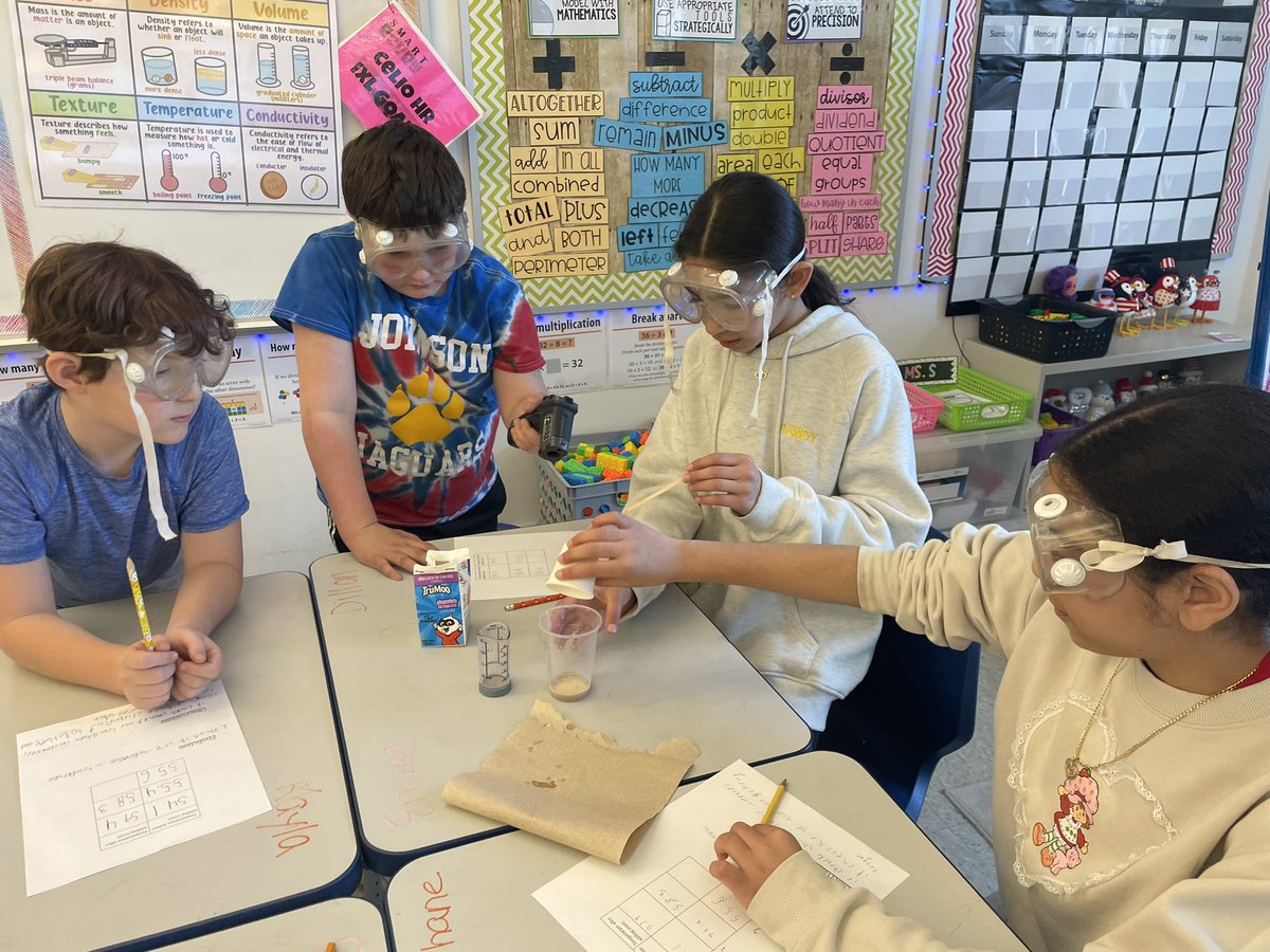 Busy days in science…these 5th graders wrote and carried out their own investigations to test for physical or chemical changes! #johnsonpride