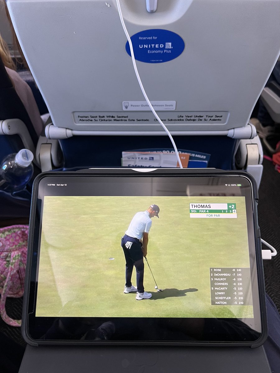 Thx ⁦<a href="/united/">United Airlines</a>⁩ . The WiFi worked great on way to Ft Lauderdale so enjoyed ⁦<a href="/TheMasters/">The Masters</a>⁩ live at 30,000 Ft. Also enjoyed the amazing Masters web site