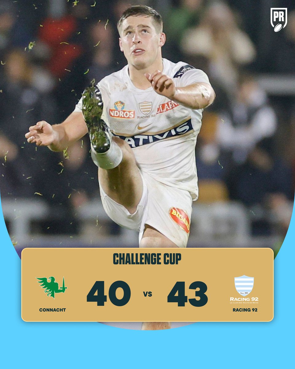 PlanetRugby's tweet photo. ๐ต RACING 92 WIN THRILLER AGAINST CONNACHT!
#CONvR92 #ChallengeCupRugby https://t.co/Npt5eoKdyY