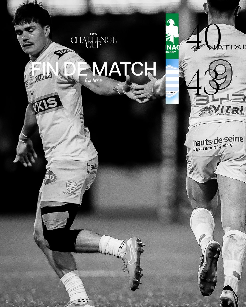 😍 𝑉𝑖𝑐𝑡𝑜𝑖𝑟𝑒𝑒𝑒𝑒𝑒

Victoire des Ciel &amp; Blanc grâce à une très bonne seconde mi-temps ! 

#RacingFamily  #CONvR92