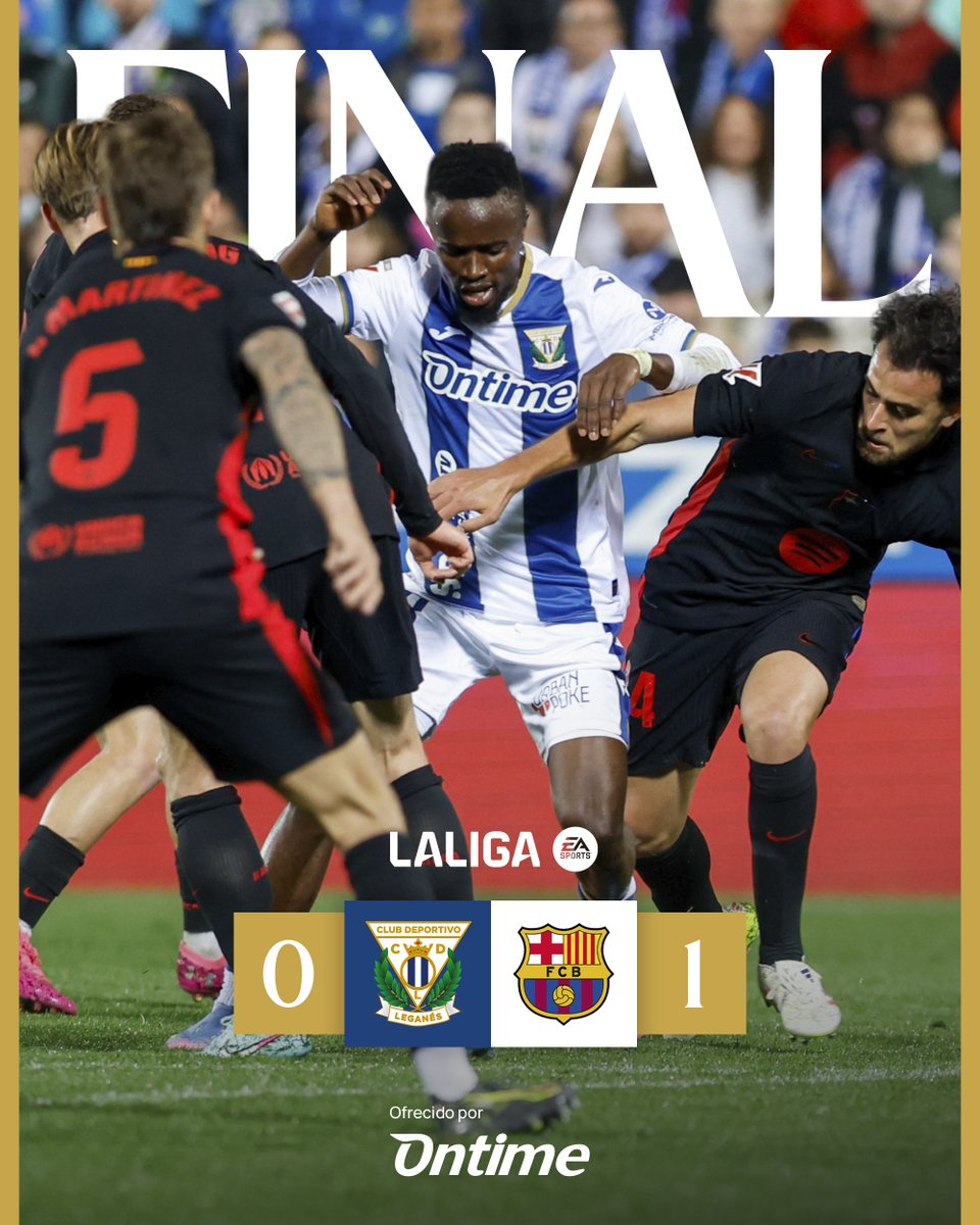 CDLeganes's tweet photo. ⏹️ 94' Final del partido en Butarque.

0-1 | #LeganésBarça https://t.co/VZm0q8vXzC