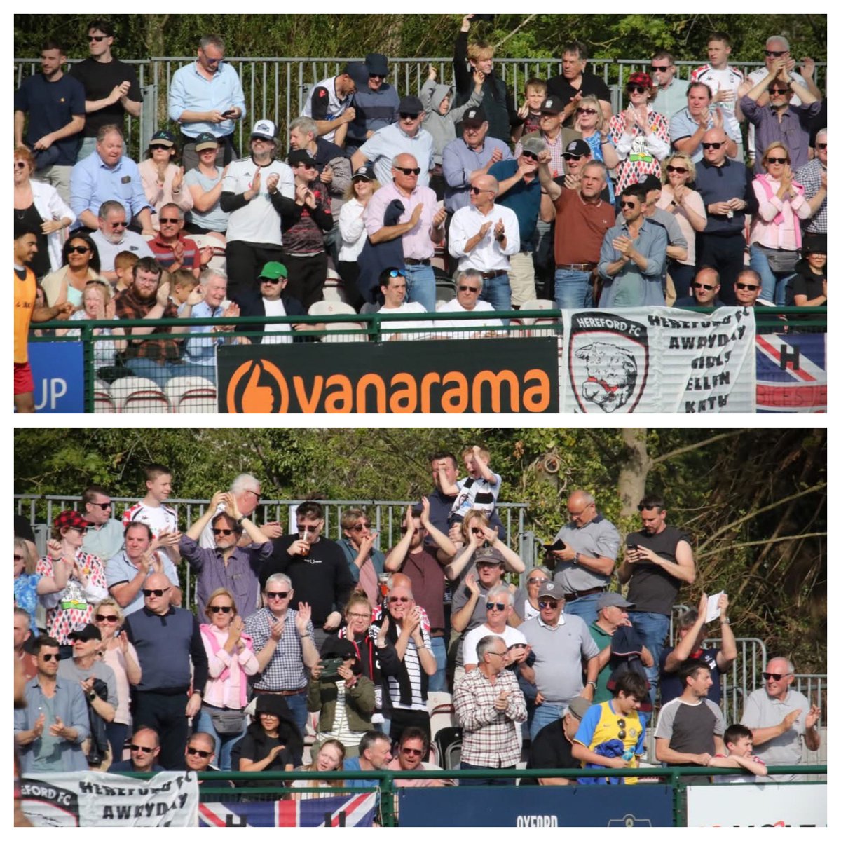 Got to hand it to those <a href="/HerefordFC/">HerefordFC</a> fans today <a href="/OxCityFC/">Oxford City FC</a> - they were behind their team for the whole game in the <a href="/TheVanaramaNL/">Rocco 🇲🇸</a> North game. Great support 👏🏻 #HerefordFC #NationalLeagueNorth