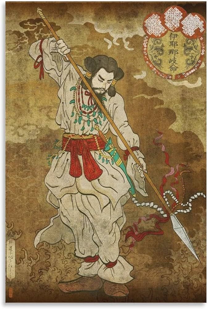 Izanagi, desperate to see his beloved Izanami after her death, descended into the underworld. But when he lit a torch, he saw her decayed form and fled. Enraged, she cursed him, forever separating the realms of life and death in Japanese lore. #ShintoMythology