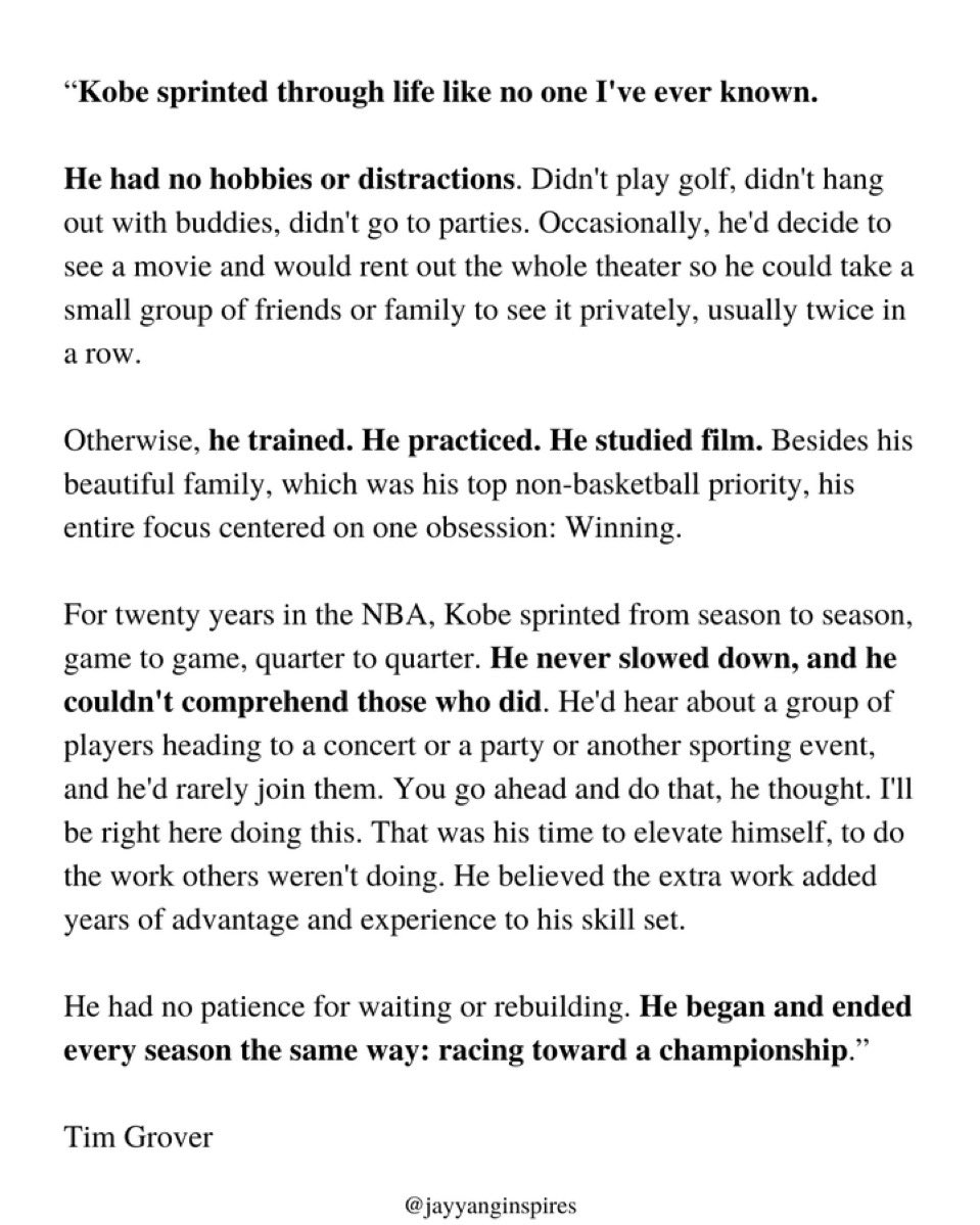 Kobe Bryant’s trainer on his obsessive focus: