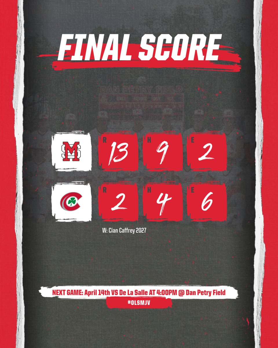 OLSM JV Baseball (@olsm_jv) on Twitter photo The Eaglets complete the double header sweep against Toledo CC 13-2
<a href="/AndrewGour29401/">Andrew Gourlay</a> 2-4 w/2B 2R 1RBI
Zurbrick 2-3 1R 1RBI
Bowyer 1-3 3RBI
Taylor Kusina Rozier Pawczuk each w/ H
<a href="/CianCaffrey10/">Cian Caffrey</a> 4IP 2H 2R 2BB 1K
<a href="/Jaydenw1409/">Jayden Spybrook</a> 2IP 2H 2BB 1K The Eaglets complete the double header sweep against Toledo CC 13-2
<a href="/AndrewGour29401/">Andrew Gourlay</a> 2-4 w/2B 2R 1RBI
Zurbrick 2-3 1R 1RBI
Bowyer 1-3 3RBI
Taylor Kusina Rozier Pawczuk each w/ H
<a href="/CianCaffrey10/">Cian Caffrey</a> 4IP 2H 2R 2BB 1K
<a href="/Jaydenw1409/">Jayden Spybrook</a> 2IP 2H 2BB 1K