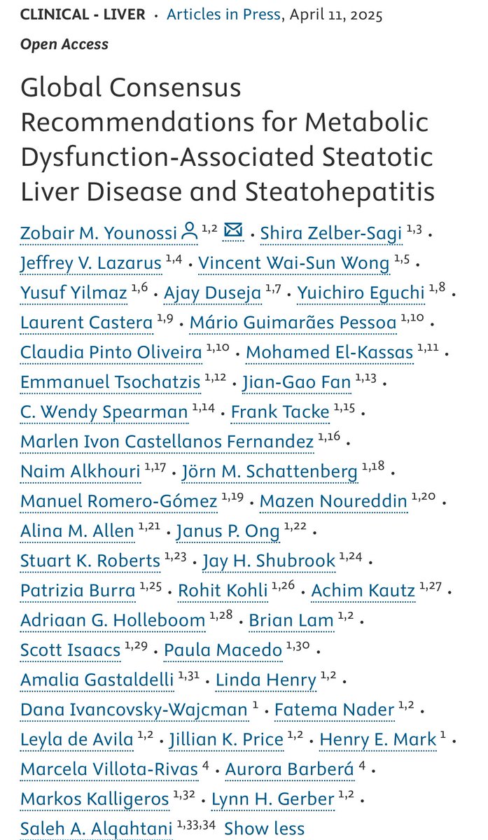 scottisaacsmd's tweet photo. Thrilled to share our global consensus recommendations for MASLD/MASH! A comprehensive effort to unify guidelines, improve care, and reduce confusion in managing these metabolic liver diseases. I'd like to extend a heartfelt thank you to @ZobairYounossi @ShiraZelbe31142 and @JVLazarus for their exceptional leadership in this collaborative effort. #MASLD #MASH
https://t.co/W9pzjoh2cf