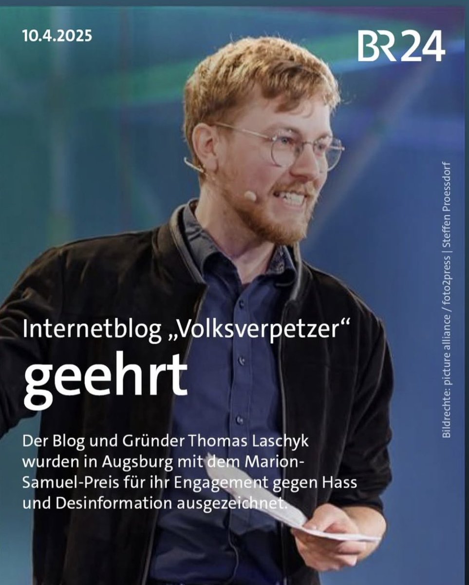 Absolut verdient!

Weiter so.
Gratulation!
🙏💪🤝✊
<a href="/Volksverpetzer/">Volksverpetzer 🇪🇺🇺🇦🏳️‍🌈</a> 
<a href="/ThomasLaschyk/">Chefpetze</a>