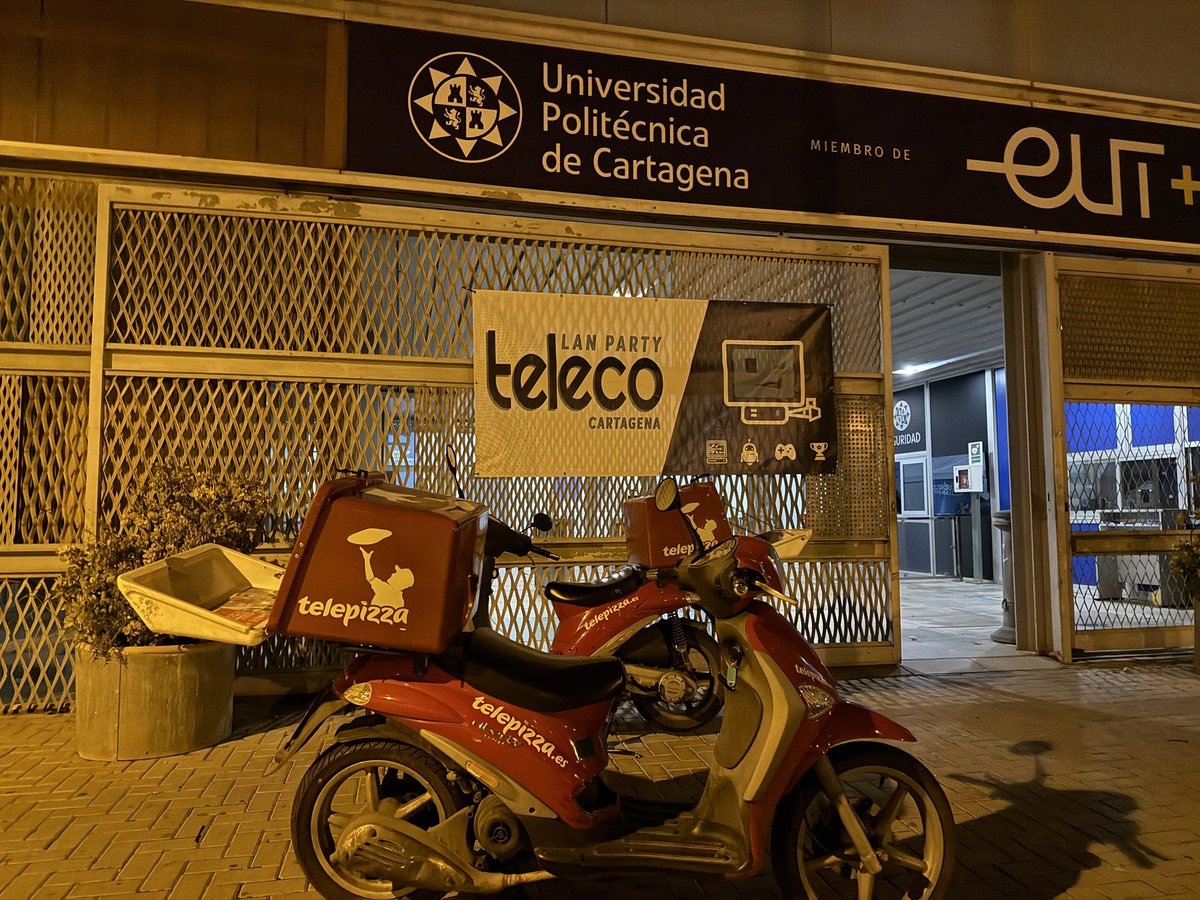 Teleco LAN Party (@telecolanparty) on Twitter photo Poco se habla del trabajazo que están haciendo en la tienda de <a href="/telepizza_es/">Telepizza España 🍕</a> Cartagena. Muchas gracias por el gran servicio! Las motos ya se saben el camino 😌 Poco se habla del trabajazo que están haciendo en la tienda de <a href="/telepizza_es/">Telepizza España 🍕</a> Cartagena. Muchas gracias por el gran servicio! Las motos ya se saben el camino 😌