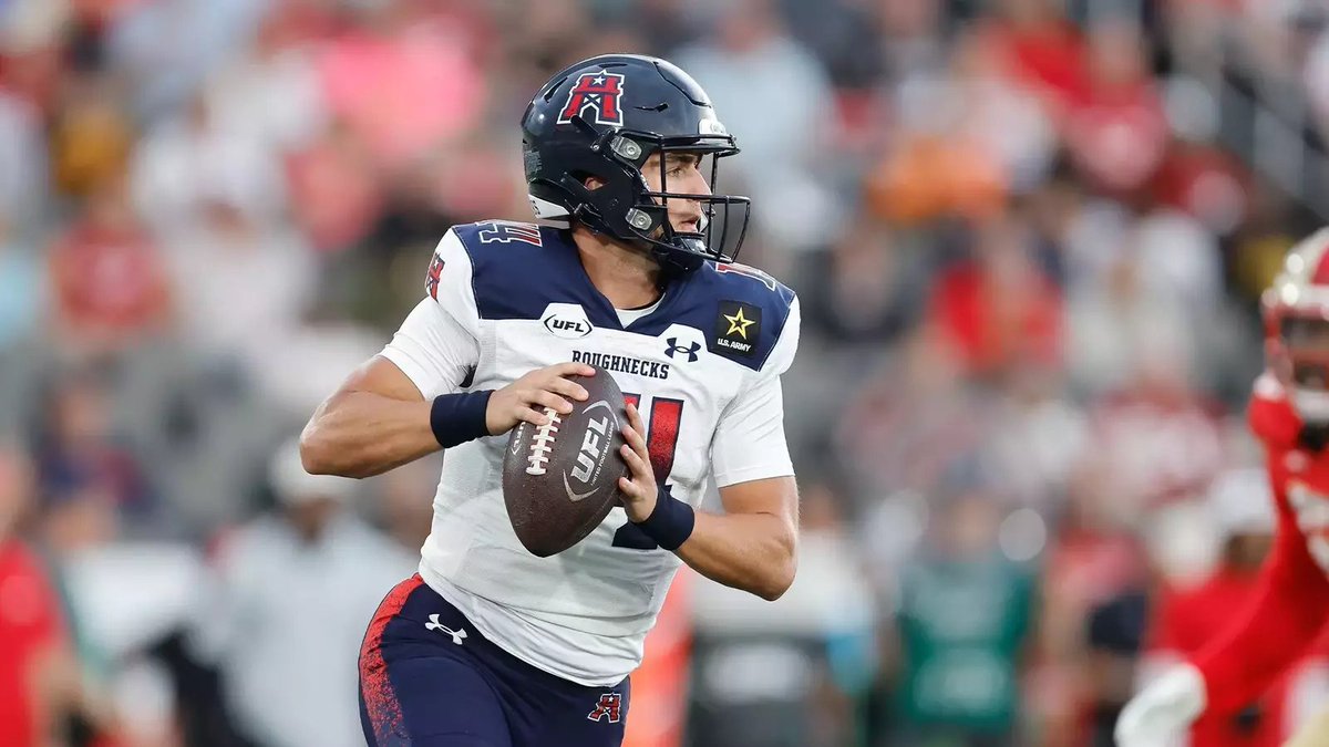 James Larsen (@jameslarsenpfn) on Twitter photo QB Nolan Henderson got the start in the second half for the <a href="/XFLRoughnecks/">Houston Roughnecks</a>, posting:
10/11 (91%)
80 Yards
1 TD
<a href="/NolanMHenderson/">Nolan Henderson</a> looked confident this week with a full half of action. Should absolutely be the starter moving forward in Houston. #UFL QB Nolan Henderson got the start in the second half for the <a href="/XFLRoughnecks/">Houston Roughnecks</a>, posting:
10/11 (91%)
80 Yards
1 TD
<a href="/NolanMHenderson/">Nolan Henderson</a> looked confident this week with a full half of action. Should absolutely be the starter moving forward in Houston. #UFL