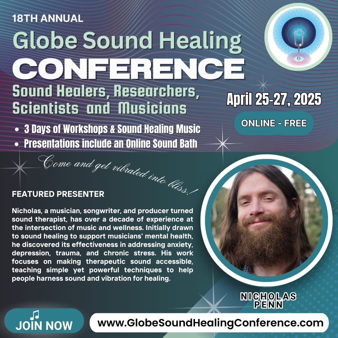 SoundHealingJoy's tweet photo. 18th INTERNATIONAL GLOBE SOUND HEALING CONFERENCE  FREE ONLINE  

April 25-27, 2025  Join us for ecstatic times! 

To See Details of Workshops and Register go to https://t.co/wjwWCE6mbT 

#online #free #soundhealing #conference #register #soundhealing #meditation #soundbath https://t.co/l9tAm4F0L7