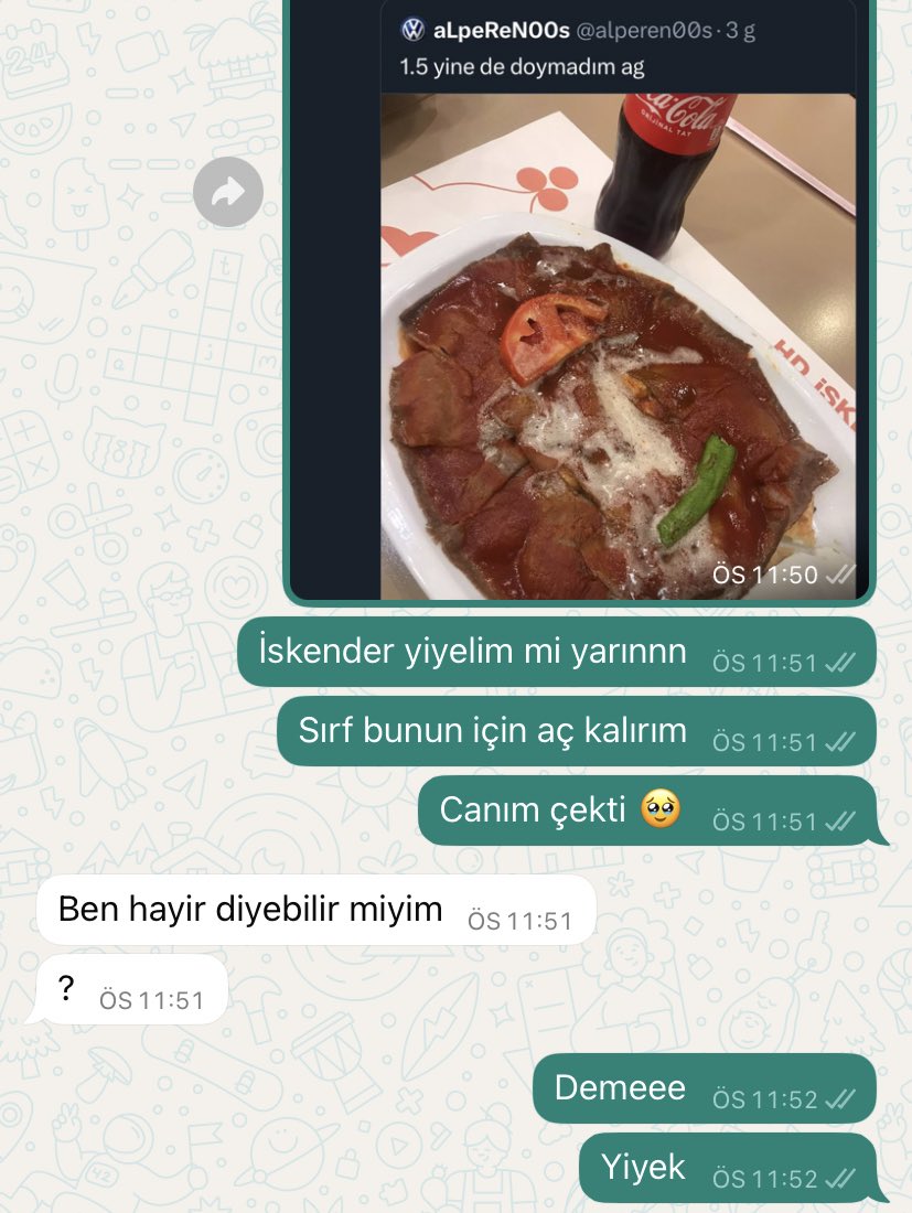 Diyet buddyme yeni teklifim 😇 asla zorlamam tabii ki