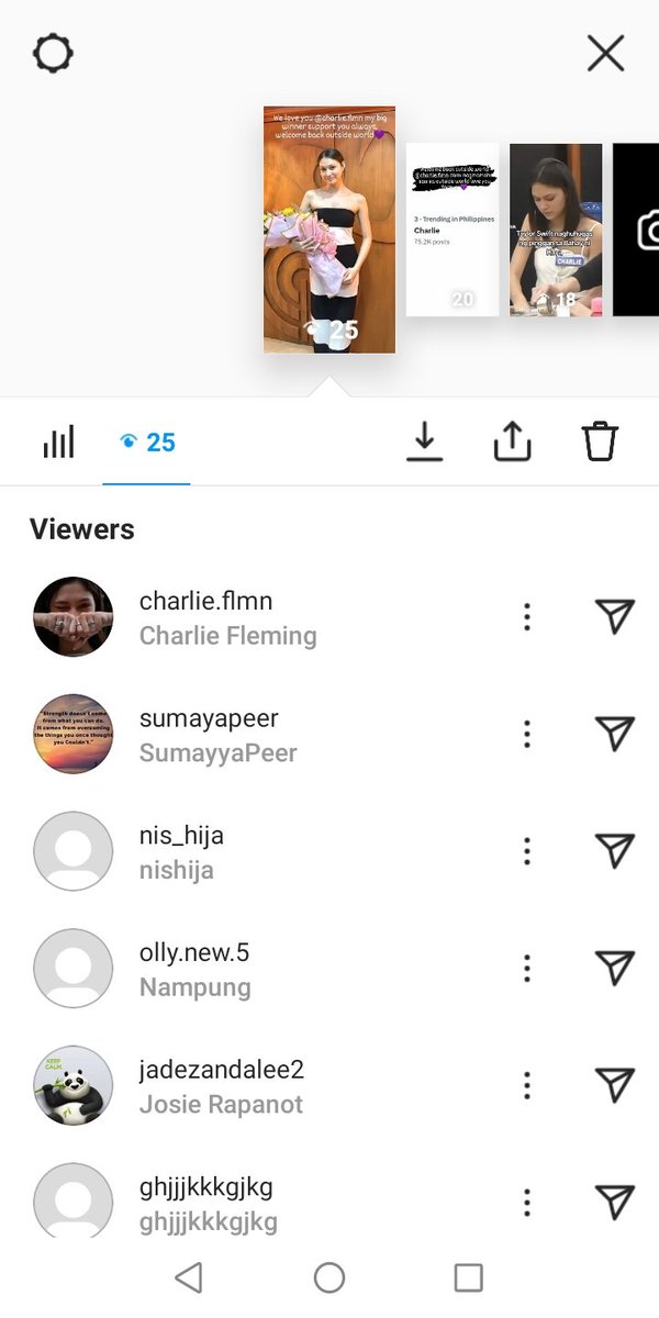Analyn04985627's tweet photo. Kinikilig ako seen ni Charlie IG story ko sa IG, love you Charlie fleming π
#CharlieFleming #CharliePbb https://t.co/QTlT7cpR44