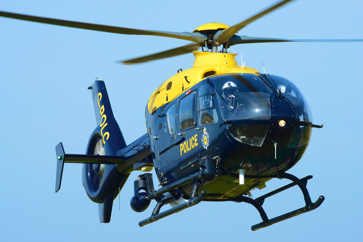 Barton’s G-POLC returning back into base after assisting <a href="/gmpolice/">Greater Manchester Police</a>