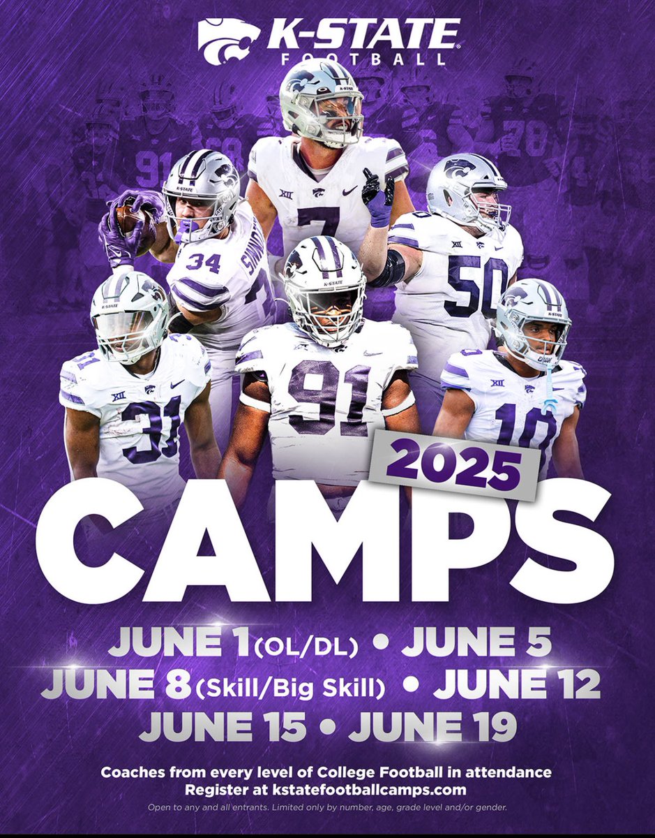 Thank you for the camp invite! <a href="/_CoachMattWells/">Matt Wells</a> <a href="/KStateFB/">K-State Football</a>