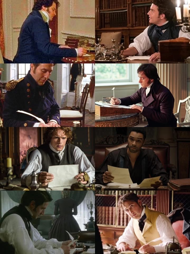 You can't beat a man in historical garb, scribbling away! 🤤