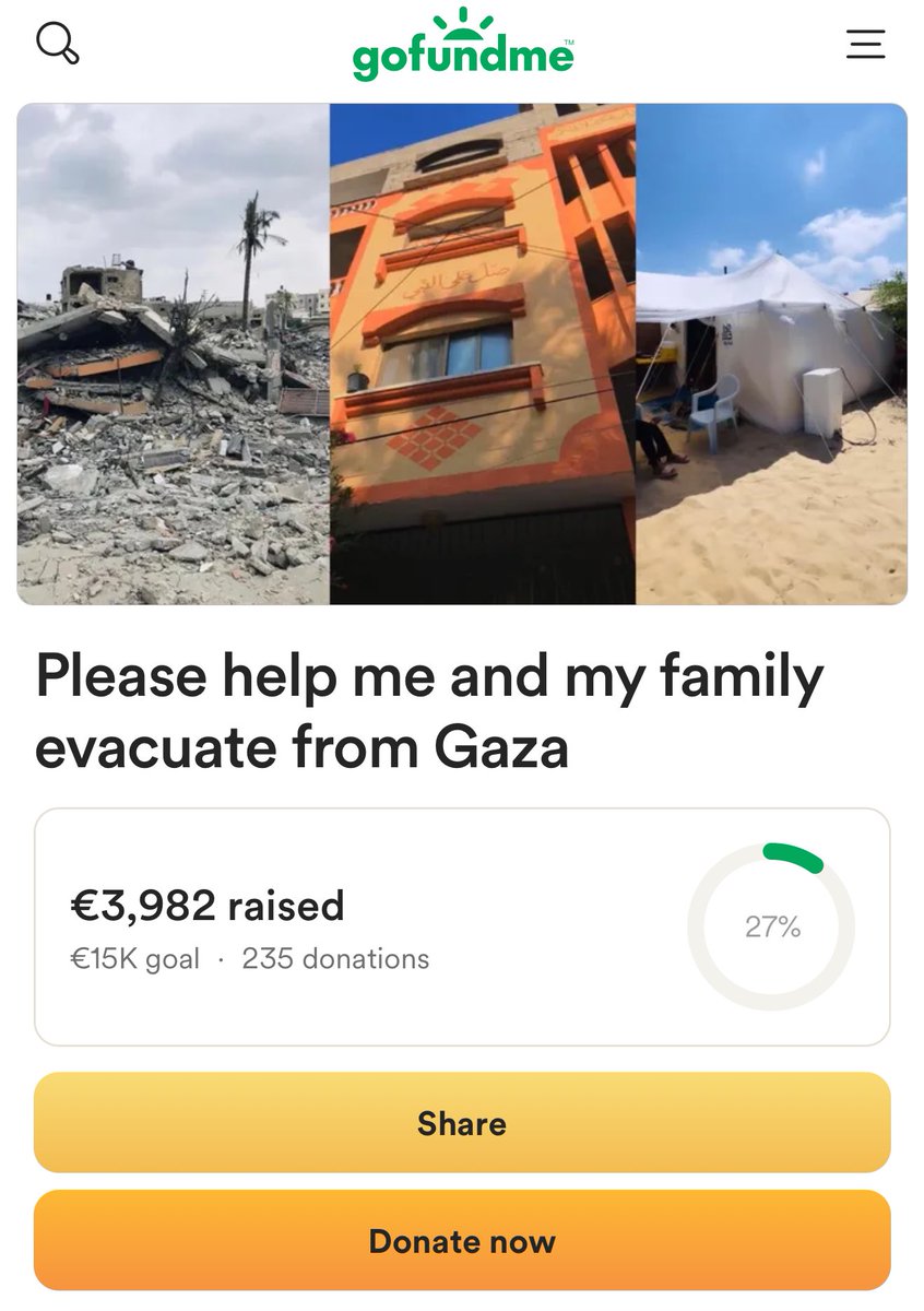 Are u with us ?!
All u have to do is repost this, it takes maximum 1 second to do it ‼️

Please, if you can, share or donate. Every small act of kindness matters 🙏🏻💔

We’re still short by €20 to reach a goal of €4000

Please donate and share widely🙏

gofund.me/85c366ab