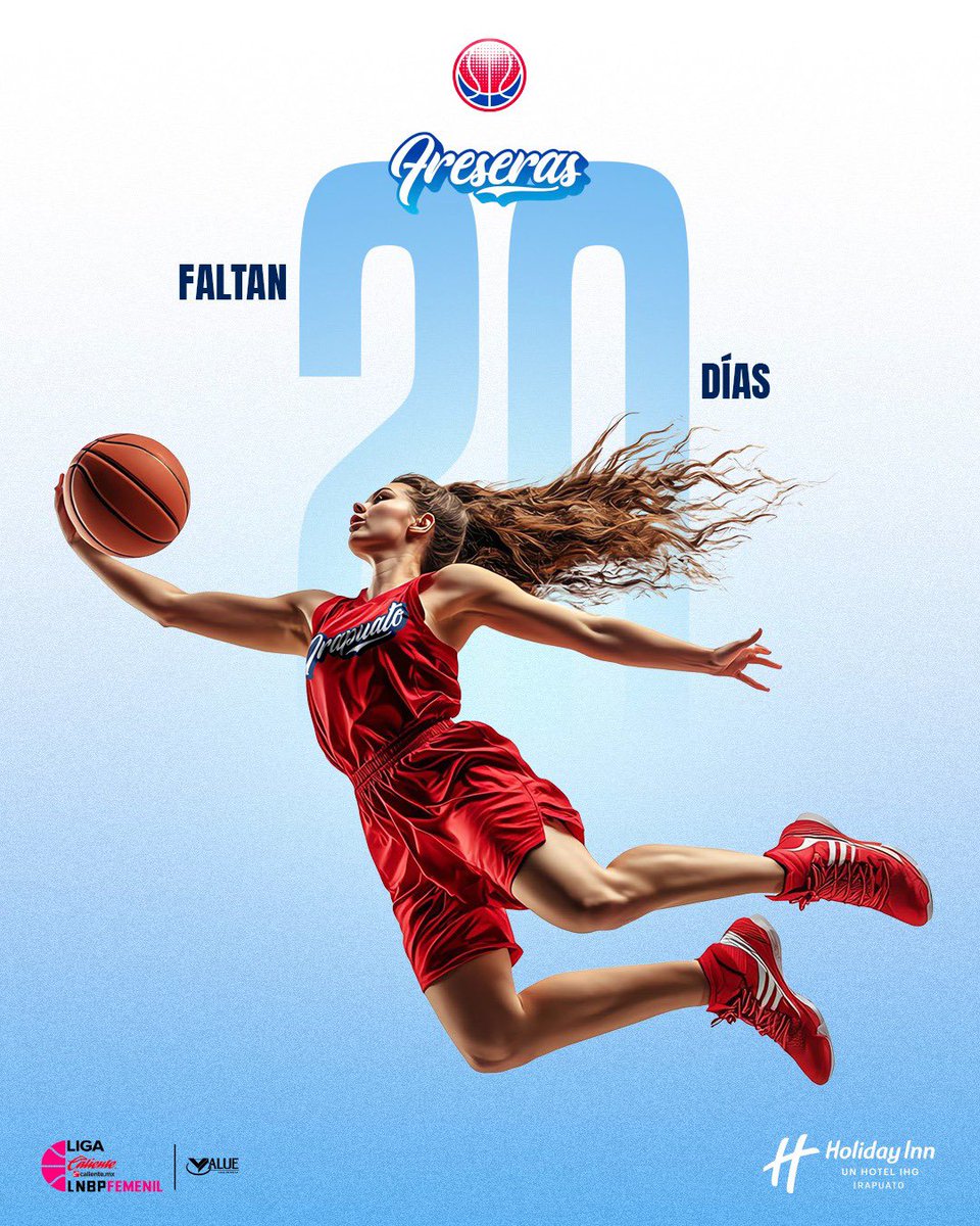 Freserasbasquet's tweet photo. La t3rcera t3mporada está a la vuelta de la esquina 👀🔜
20 días y el reloj sigue corriendo ⏰🔥 ¿están listos afición? 🫣⛹️♀️#
@HolidayInn presentó 🏨
#Freseras #VamosFreseras #Irapuato #Inforum #t3rcerat3mporada https://t.co/L34B5gcspb