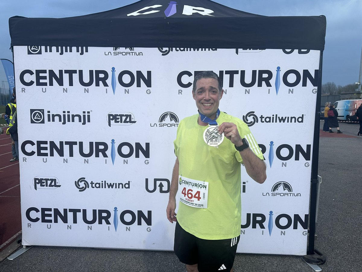 robohara83's tweet photo. I did a thing today… NDW50 11:11:44 having battled an ear infection and cold last 6 weeks, this should have been a DNS but finished much quicker than I thought #sdw50 #Centurion https://t.co/jOGJ4V9qWn