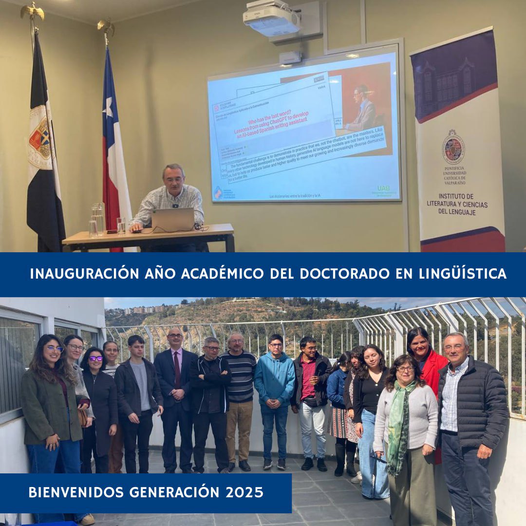 DocLingPUCV's tweet image. 🛎 La lexicografía ha muerto. ¡Viva la #lexicografía! fue la frase con el prof. Garriga de la UAB inició la conferencia: &quot;Los #diccionarios, entre la tradición  y la inteligencia artificial&quot;.

📍Con esta intervención y posterior recepción se dio por inaugurado el año académico.