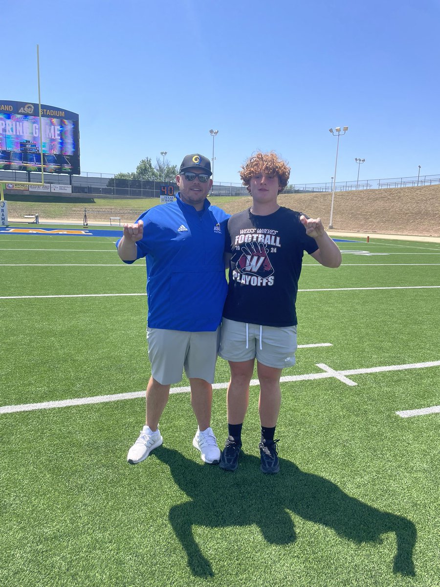 Jagger Glowacki (@jaggerglow13) on Twitter photo Had a great time at <a href="/AngeloStateFB/">Angelo State Football</a> spring game. Thank you to the coaching staff for having me! <a href="/CoachMadAtwell/">Coach Madison Atwell</a> <a href="/GRIT_FIT_/">Luke Hurtado 🦍🧠</a> <a href="/CoachM_Duncan/">Montana Duncan</a> <a href="/Coach_Hughes2/">Coach Hughes</a> Had a great time at <a href="/AngeloStateFB/">Angelo State Football</a> spring game. Thank you to the coaching staff for having me! <a href="/CoachMadAtwell/">Coach Madison Atwell</a> <a href="/GRIT_FIT_/">Luke Hurtado 🦍🧠</a> <a href="/CoachM_Duncan/">Montana Duncan</a> <a href="/Coach_Hughes2/">Coach Hughes</a>