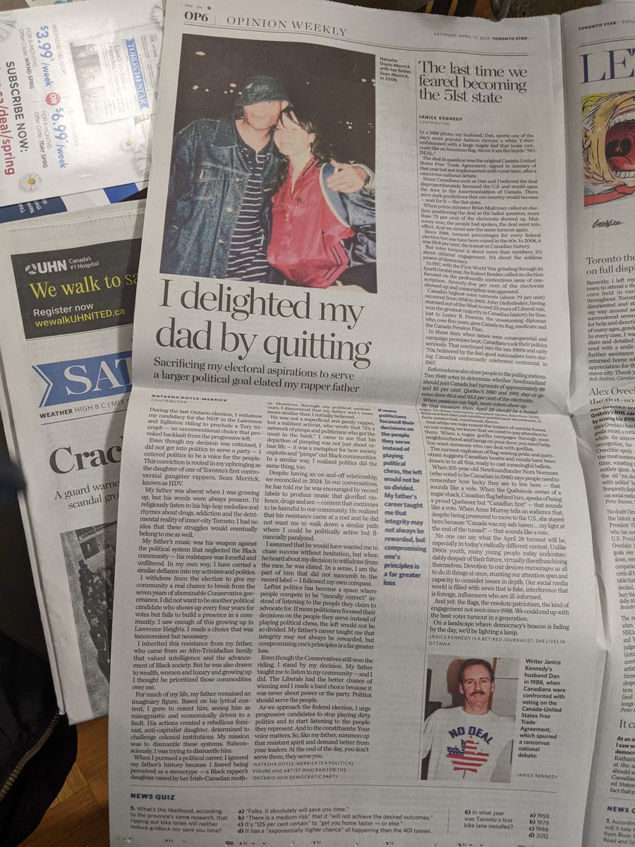 Natasha Doyle-Merrick (@doylemerrick) on Twitter photo I want to thank everyone again for all of your support! ❤️
In case you missed it, I wrote a piece for the <a href="/TorontoStar/">Toronto Star</a>, an homage to my father and how he inspired my political journey.
#cdnpoli #hiphop #politics #Elxn45 #Toronto #yyz #topoli
Link:thestar.com/opinion/contri… I want to thank everyone again for all of your support! ❤️
In case you missed it, I wrote a piece for the <a href="/TorontoStar/">Toronto Star</a>, an homage to my father and how he inspired my political journey.
#cdnpoli #hiphop #politics #Elxn45 #Toronto #yyz #topoli
Link:thestar.com/opinion/contri…